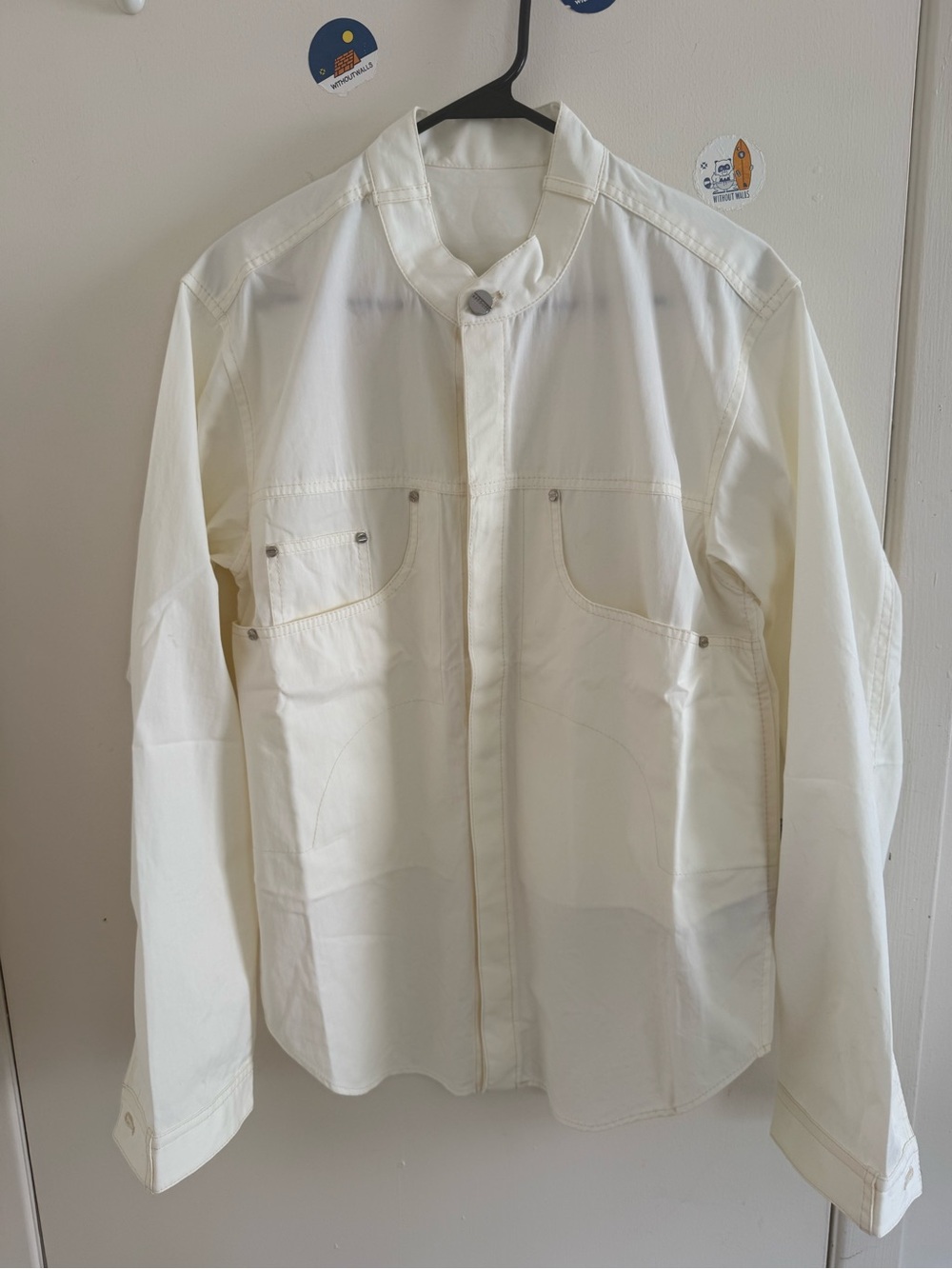 Dion Lee white/cream Rivet Denim Jacket.